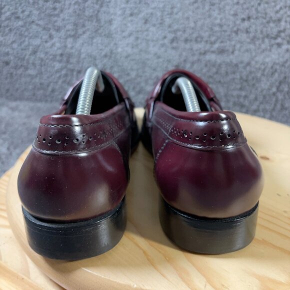 GH Bass Weejuns Loafer Layton Moc II Mens Size 10.5 Extra Wide Leather Burgundy - Picture 4 of 9